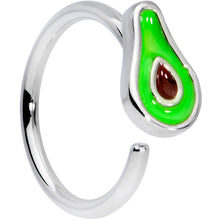 Load image into Gallery viewer, 16G 3/8 Green Groovy Avocado Closure Ring
