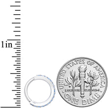 Load image into Gallery viewer, 16G 5/16 Aqua CZ Gem Stainless Steel Hinged Segment Ring
