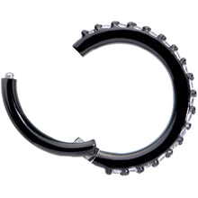 Load image into Gallery viewer, 16G 5/16 Clear CZ Gem Black Plated Hinged Segment Ring
