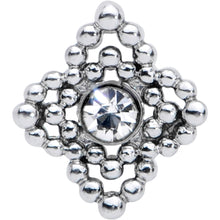 Load image into Gallery viewer, 16G 1/4 Clear Gem Textured Cross Cartilage Tragus Earring
