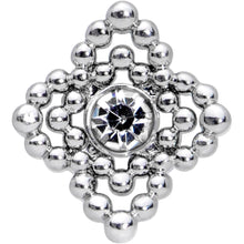 Load image into Gallery viewer, 16G 5/16 Clear Gem Textured Cross Labret Monroe Tragus
