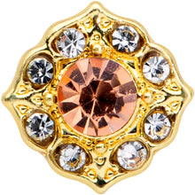 Load image into Gallery viewer, 16G 1/4 Pink Clear Gem Gold Tone Elegant Cartilage Tragus Earring
