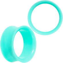 Load image into Gallery viewer, Aqua Acrylic UV Saddle Tunnel Plug Set 12mm to 26mm
