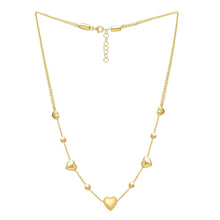 Load image into Gallery viewer, 14k Yellow Gold Puff Heart Adjustable Necklace
