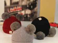 Load image into Gallery viewer, Modern Trend New Baby Beanies Hats Children Knitted Pompom Winter Autumn Cute Cap  Warm Girl Hat With Two Balls
