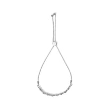 Load image into Gallery viewer, .925 Sterling Silver 1/4 Cttw Diamond Marquise Shaped Link 4"-10" Adjustable Bolo Bracelet (I-J Color, I1-I2 Clarity)
