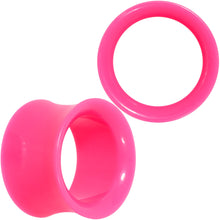 Load image into Gallery viewer, Pink Acrylic UV Saddle Tunnel Plug Set 12mm to 26mm
