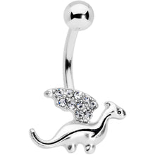 Load image into Gallery viewer, Clear Gem Darling Dragon Belly Ring
