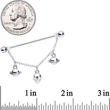 Load image into Gallery viewer, 14G Saturn Alien Dangle Industrial Barbell 38mm
