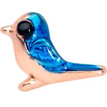 Load image into Gallery viewer, 16G 5/16 Rose Gold Tone Blue Bird Labret Monroe Tragus
