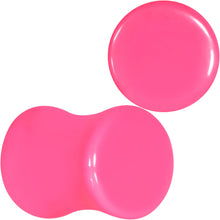 Load image into Gallery viewer, Hot Pink Acrylic Saddle Plug Set 8G to 00G

