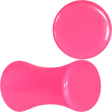 Load image into Gallery viewer, Hot Pink Acrylic Saddle Plug Set 8G to 00G
