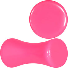 Load image into Gallery viewer, Hot Pink Acrylic Saddle Plug Set 8G to 00G
