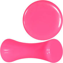 Load image into Gallery viewer, Hot Pink Acrylic Saddle Plug Set 8G to 00G
