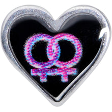 Load image into Gallery viewer, 20G 5/16 Lesbian Love Heart Nose Bone
