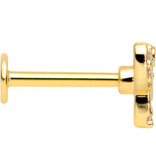 Load image into Gallery viewer, 16G 5/16 Clear Gem Gold Tone Flying Pigs Labret Monroe Tragus
