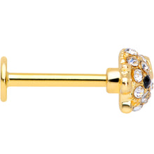 Load image into Gallery viewer, 16G 5/16 Clear Gem Gold Tone Fish Labret Monroe Tragus
