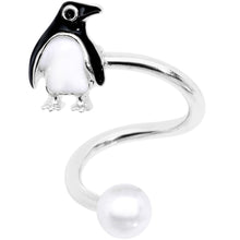 Load image into Gallery viewer, Winter Penguin Christmas Spiral Twister Belly Ring
