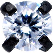 Load image into Gallery viewer, 20G 5/16 CZ Gem Black 2mm Threadless Push In Labret Tragus
