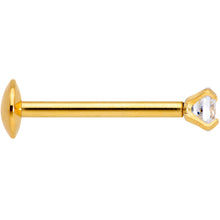 Load image into Gallery viewer, 20G 5/16 CZ Gem Gold PVD 2mm Threadless Push In Labret Tragus
