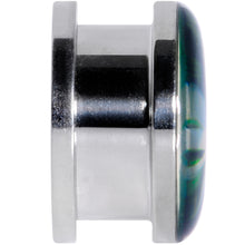 Load image into Gallery viewer, Green Hologram Marijuana Weed Leaf Screw Fit Plug Set 6G to 1 Inch
