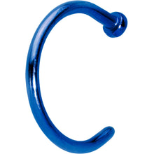 Load image into Gallery viewer, 18G 5/16 Blue PVD Implant Grade Titanium Disc Nose Hoop

