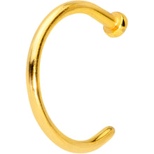 Load image into Gallery viewer, 18G 5/16 Gold Tone PVD Implant Grade Titanium Disc Nose Hoop
