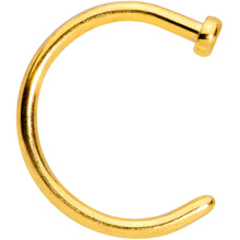 Load image into Gallery viewer, 18G 5/16 Gold Tone PVD Implant Grade Titanium Disc Nose Hoop
