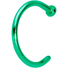 Load image into Gallery viewer, 18G 5/16 Green PVD Implant Grade Titanium Disc Nose Hoop
