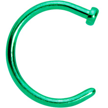 Load image into Gallery viewer, 18G 5/16 Green PVD Implant Grade Titanium Disc Nose Hoop
