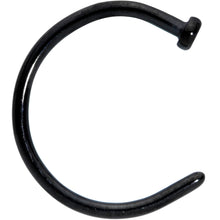Load image into Gallery viewer, 18G 3/8 Black PVD Implant Grade Titanium Disc Nose Hoop
