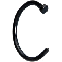 Load image into Gallery viewer, 18G 3/8 Black PVD Implant Grade Titanium Disc Nose Hoop
