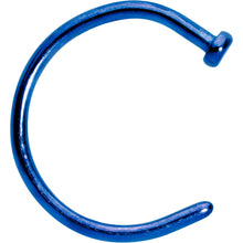 Load image into Gallery viewer, 18G 3/8 Blue PVD Implant Grade Titanium Disc Nose Hoop

