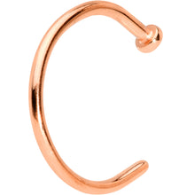 Load image into Gallery viewer, 18G 3/8 Rose Gold Tone PVD Implant Grade Titanium Disc Nose Hoop
