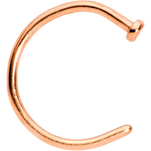 Load image into Gallery viewer, 18G 3/8 Rose Gold Tone PVD Implant Grade Titanium Disc Nose Hoop
