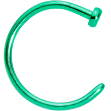 Load image into Gallery viewer, 20G 5/16 Green PVD Implant Grade Titanium Disc Nose Hoop

