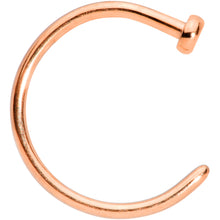 Load image into Gallery viewer, 20G 5/16 Rose Gold Tone PVD Implant Grade Titanium Disc Nose Hoop
