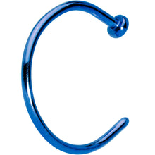 Load image into Gallery viewer, 20G 3/8 Blue PVD Implant Grade Titanium Disc Nose Hoop
