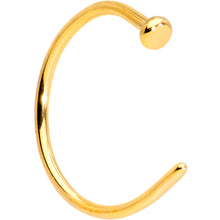 Load image into Gallery viewer, 20G 3/8 Gold Tone PVD Implant Grade Titanium Disc Nose Hoop
