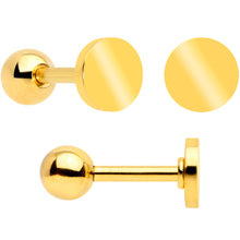 Load image into Gallery viewer, 18G Clear CZ Gem Gold Tone Heart Cartilage Tragus Set of 8
