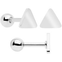 Load image into Gallery viewer, 18G Clear CZ Gem Heart Cartilage Tragus Set of 8
