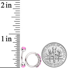 Load image into Gallery viewer, 16G Pink Orb Septum Labret Cartilage Tragus Set of 4
