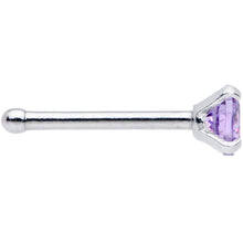 Load image into Gallery viewer, 20G 1/4 Purple 3mm Gem Nose Bone
