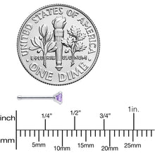 Load image into Gallery viewer, 20G 1/4 Purple 3mm Gem Nose Bone
