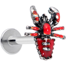 Load image into Gallery viewer, 16G 5/16 Atlantic Red Lobster Labret Monroe Tragus
