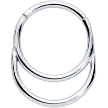 Load image into Gallery viewer, 16G 3/8 Grade 23 Titanium Double Loop Hinged Septum Clicker
