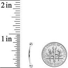 Load image into Gallery viewer, 16G 9/16 Clear Gem Ball End Curved Barbell
