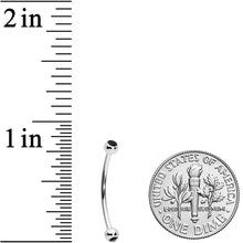 Load image into Gallery viewer, 16G 5/8 Black Gem Ball End Curved Barbell
