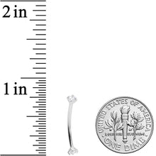 Load image into Gallery viewer, 16G 9/16 Clear CZ Gem End Curved Barbell
