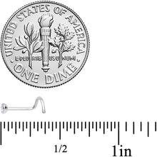 Load image into Gallery viewer, 20G Clear 2.5mm Grade 23 Titanium Press Fit Left Side Nose Screw
